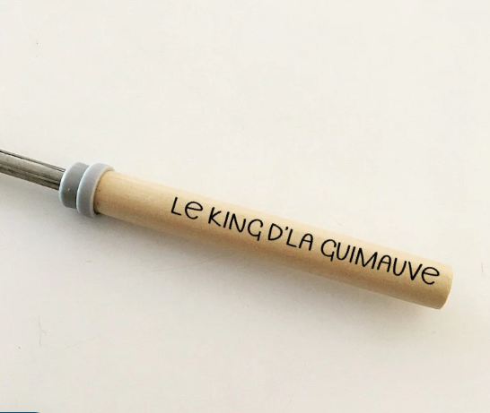 Baguette à guimauves en bois - télescopique - Le king d'la guimauve